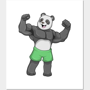 Panda as Bodybuilder at Bodybuilding Posters and Art